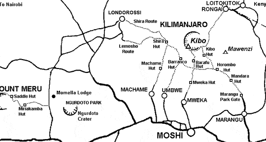 kilimanjaro-routes